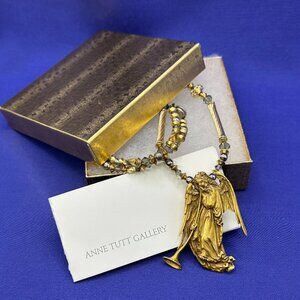 Unique! Handcrafted Pendant w/ Gold Filled Beads & Swarovski Crystals